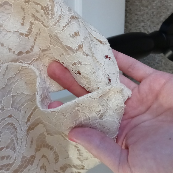 🆕️ 🍾J. Crew🍾 - Champagne "Leavers Lace" Strapless Cathleen Sheath Dress - Picture 6 of 12